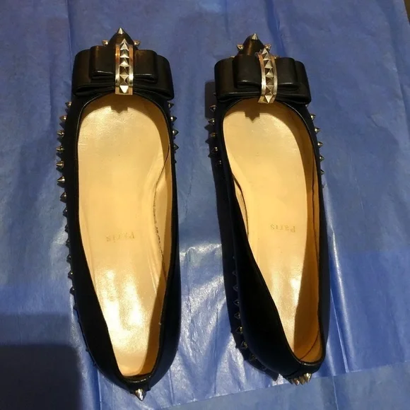 Christian Louboutin Spikeds Flats womens 38 1/2 - Picture 9 of 9